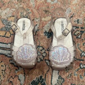 Mini Melissa Kids' Shimmer Sandals - Silver